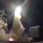 U.S. Navy guided-missile destroyer USS Porter (DDG 78) conducts strike operations while in the Mediterranean Sea which U.S. Defense Department said was a part of cruise missile strike against Syria  on April 7, 2017.  Ford Williams/Courtesy U.S. Navy/Handout via REUTERS   ATTENTION EDITORS - THIS IMAGE WAS PROVIDED BY A THIRD PARTY. EDITORIAL USE ONLY.